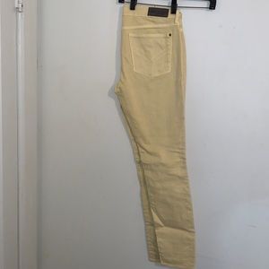 William Rast yellow skinny jeans